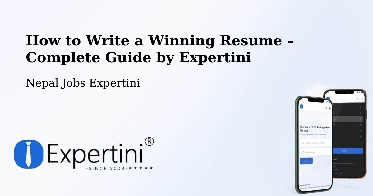 Resume Writing Guide for Job Seekers – Hetauda - Hetauda, Nepal Jobs Expertini